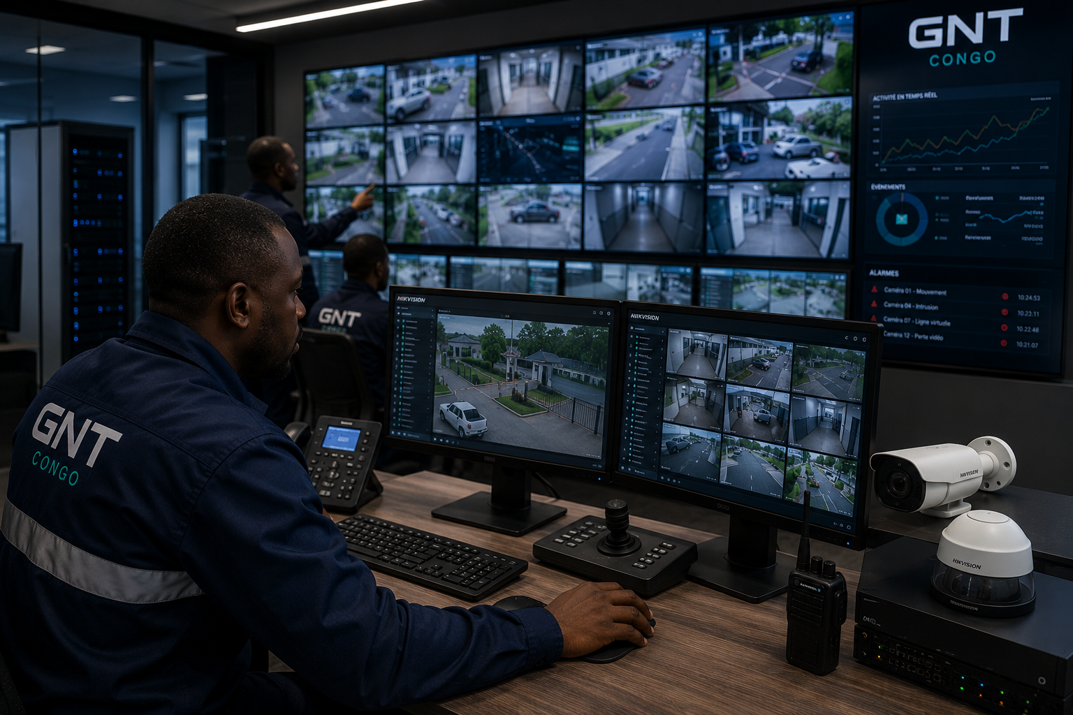 Vidéosurveillance et contrôle d'accès GNT Congo