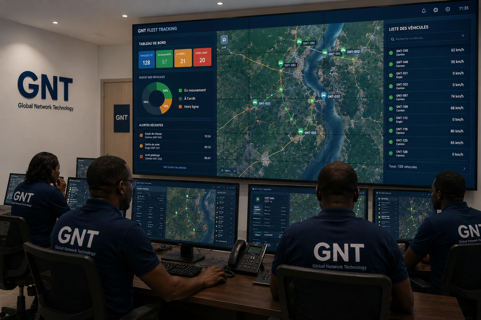 Équipe GNT Congo en supervision technique